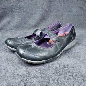 Merrell Allure Black Womens Mary Jane Shoes 8.5 Leather Purple Lining Comfort